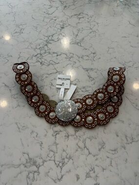 NWT True Religion Brown Western Cowboy Style Women’s Belt Size Medium/Large